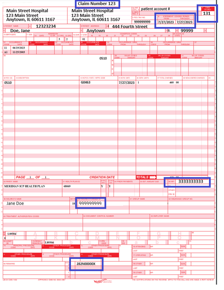 claim example