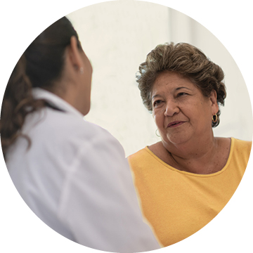patient talking with provider