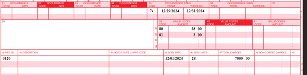 incorrectly billed value code 81