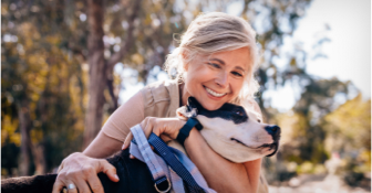Image of a woman with a dog